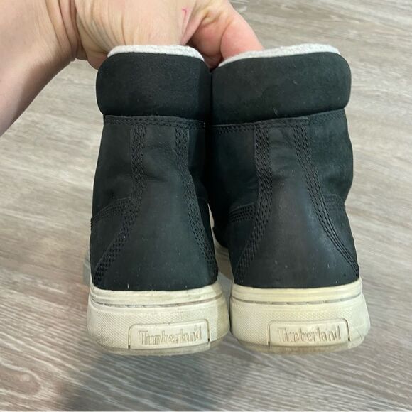 Womens Timberland Black Nubuck High Top Winter Sneakers Boots US8 Wool insol - Picture 4 of 8